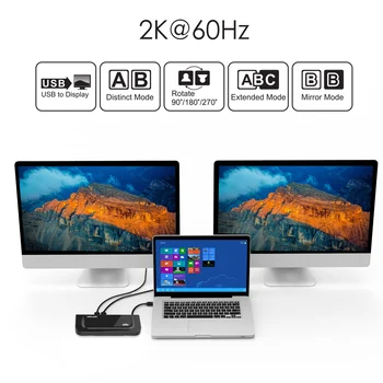 Wavlink USB 3.0 Docking Station Universal Dual Afișare video Gigabit Ethernet HDMI/DVI/VGA usb hub HD 1080p pentru Windows 7/8/10