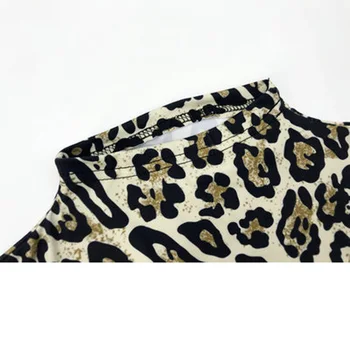 Femei Sexy Vara Leopard De Imprimare Rochie De Creion Patchwork Design O-Neck Fără Mâneci Talie Mare Camuflaj Imprimare Solduri Subțire Rochie Mini