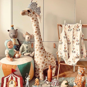 Desene animate Bumbac Girafa Papusa Moale Animale de Pluș Jucărie pentru Decor Acasă Copii Cadou Papusa Moale Animale de Pluș Jucărie Decor Acasă Copii Cadou