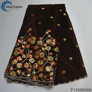Alisa franceză seuqins dantela africane catifea 2020 înaltă calitate embrodiery nigerian dantele fabris 5 metri/bucata pentru rochie de petrecere