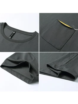 Tabără pionier t camasa barbati foarfeca model maneca scurta brand de îmbrăcăminte casual, din bumbac soft grey tricou negru de sex masculin noi ADT802084