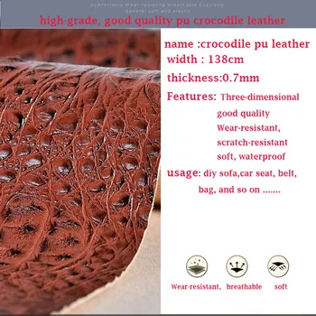 Bun 69*50cm1pc Faux din Piele PU Material Gros Ciocni de Crocodil Pu Piele Sintetica Material Pentru Diy Sac de Pantof Material 15 culori