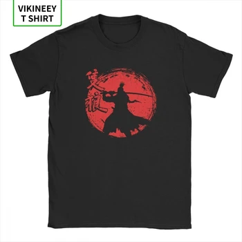 Oamenii Unul-înarmați Lup Roșu Soare Sekiro Umbre Mor de Două ori Tricou Joc Samurai Japonez Bumbac cu Maneci Scurte Tee Imprimate T-Shirt