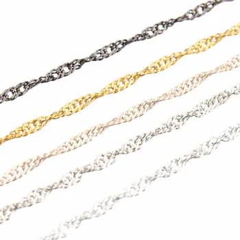 LOULEUR 10meters/lot 2mm Aur/Rodiu/Argint de Culoare de Metal Vrac Corneliu Link Colier Lanturi pentru Bijuterii DIY Face Constatări