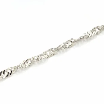 LOULEUR 10meters/lot 2mm Aur/Rodiu/Argint de Culoare de Metal Vrac Corneliu Link Colier Lanturi pentru Bijuterii DIY Face Constatări
