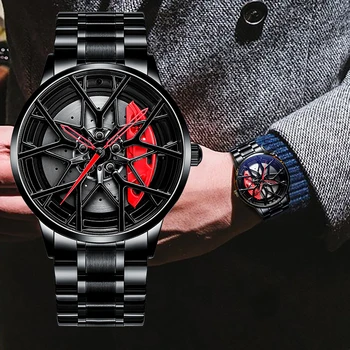 NIBOSI Masina Sport Jantă Butuc Bărbați Ceasuri Personalizate de Design de Brand de Top de Lux Rim Hub Watch Inoxidabil rezistent la apa Relogio Masculino