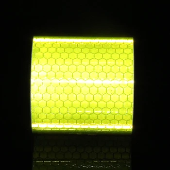 5CM x 3Meter galben Fluorescent verde Autocolant Reflectorizant Auto benzi luminoase auto motociclete Decorare autocolant