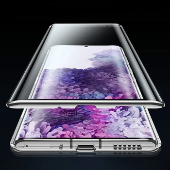 Magnetice de Adsorbție Metal bara de protecție Caz Pentru Samsung Galaxy S20 ultra Dublă față-Verso de Sticla Caz S 20 Plus S20+ S20ultra Acoperi