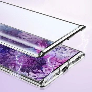 Magnetice de Adsorbție Metal bara de protecție Caz Pentru Samsung Galaxy S20 ultra Dublă față-Verso de Sticla Caz S 20 Plus S20+ S20ultra Acoperi