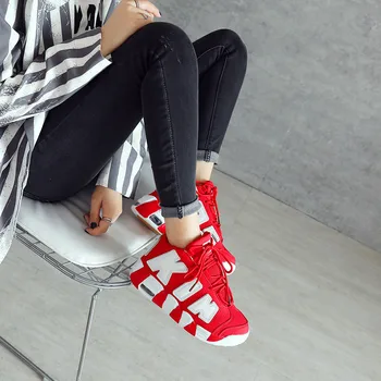 Moda pernă de aer high-top baschet pantofi sport Adidasi Femei Vulcanizat Pantofi Casual Adidas Blană Cald Indesata Zapatillas