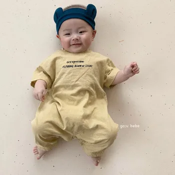 Copii Romper 2020 Băieți Nou-născuți Bumbac Imprimare Haine de Primavara Toamna Copilul Fete Maneca Scurta Salopeta Copil de Moda Salopetă 0-2T