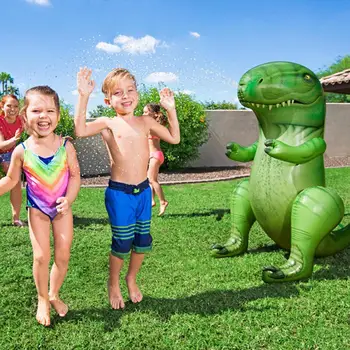 Dinozaur De Apă Aspersoare Jucării Gonflabile T-Rex Apă Jucărie Pentru Copii Mici Copii, Grădină În Aer Liber, Bazin Cu Apă Distractiv