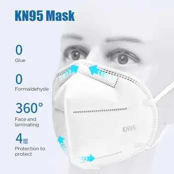 20/200 BUC FFP2 Masca de Fata KN95 CE Masti Faciale 5-Strat de Praf aparat de Respirat cu Filtru Maske Respirabil de Protecție Gura Masca FFP2