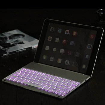Tastatura Pentru iPad 2018 A1893 lumina de Fundal Colorate Wireless Bluetooth Tastatură Caz Acoperire Pentru iPad 9.7 2017 Aliaj de Aluminiu Fundas