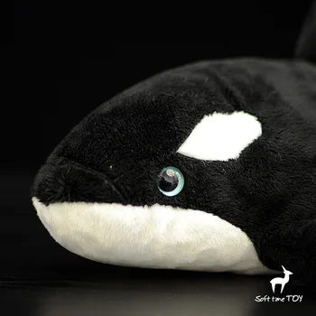 38cm simulare Orcinus orca jucărie de pluș Ucigaș Balena pește umplut păpuși animal marin personalizate cadou de crăciun
