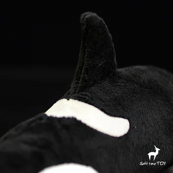 38cm simulare Orcinus orca jucărie de pluș Ucigaș Balena pește umplut păpuși animal marin personalizate cadou de crăciun