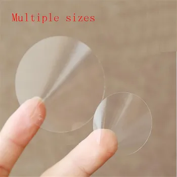 1.3/1.6/1.9/2.5/3.2/5 cm Rotund cerc Gol Transparente autoadezive, Etichete Sigiliu Autocolante din plastic transparent de Etanșare din PVC autocolant