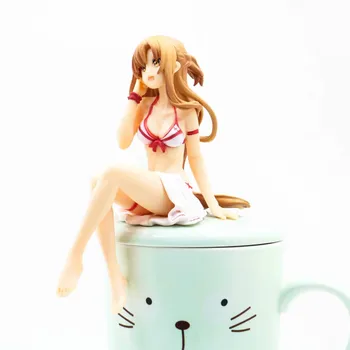 13-18cm Anime SAO Sabie de Arta On-line Yuuki Asuna Colecție de costume de Baie de Acțiune PVC Figura de Acțiune de Colectare de Jucării Model de Papusa Cadou Nou