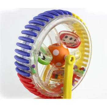 18CM Copilul Rattle Tricolor Multi-touch de Rotație Roata Fraieri Jucării Creative, Educative Jucarii pentru Copii