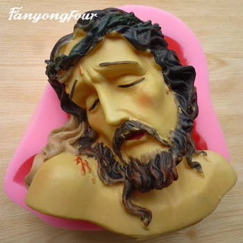 Isus Capul Tort Mucegai Silicon Mucegai De Copt Ciocolata Gips Lumânare Săpun Bomboane Mucegai Bucătărie Coace Transport Gratuit