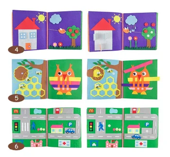 3D Kid Pânză de Carte DIY Gâfâind Cartea Manual de Inteligență Puzzle Copii Jucărie Carte de Educație Timpurie de Dezvoltare a Carte de Citire