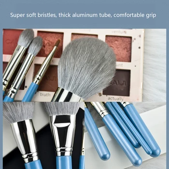 Albastru Set de Perii Machiaj Fard de obraz Pudră de Amestecare fard de Buze Cosmetice Frumusete Make-Up Perie pincel pentru Maquiagem