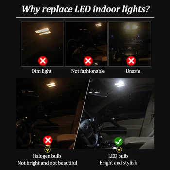 12Pcs Canbus LED Alb de Lumină de Interior Kit de Lumina Pentru 2004-2012 Mitsubishi Galant LED Interior Hartă Portbagaj Cupola de Lumină de inmatriculare