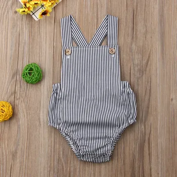 Nou-Născut Baby Boy Girl Body De Vara Salopeta Sunsuit Ocazional Fără Mâneci Fara Spate Solid Costume De Haine