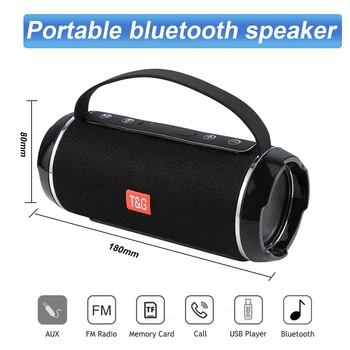 40W Portabil în aer liber HighPower Difuzor Bluetooth Wireless Bara de Sunet Coloana Subwoofer Centru de Muzică Stereo 3D Stereo FM Radio cu CASETA