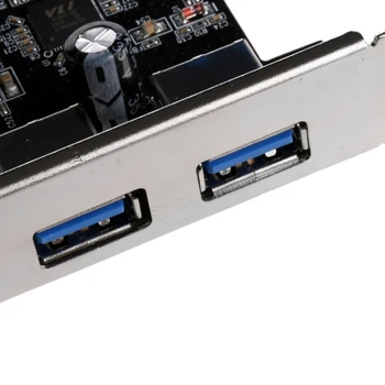 2 Porturi PCI Express USB 3.0 pe Panoul Frontal cu Control Card Adaptor 4-Pini & 20 Pini