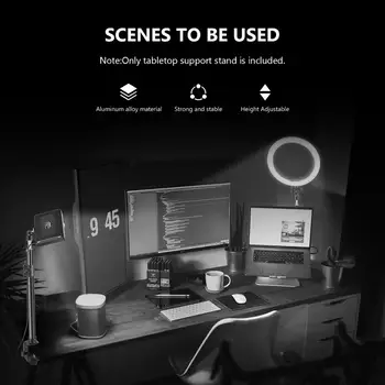 Neewer 2 Pachete de Masă Lumină Sta Clip Stand pentru Inel de Lumină/Video cu LED-uri de Lumină pentru a Face, Live Streaming, Fotografie, Filmare Video