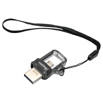 SanDisk USB OTG Flash Drive 32GB 16GB USB 3.0 Dual Mini stocare Pen-Drive 64GB 128GB PenDrives pentru PC și telefoane Android