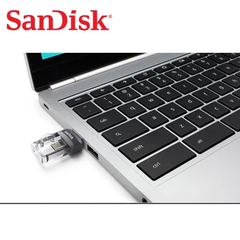 SanDisk USB OTG Flash Drive 32GB 16GB USB 3.0 Dual Mini stocare Pen-Drive 64GB 128GB PenDrives pentru PC și telefoane Android