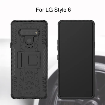 Rezistent la șocuri Caz Pentru LG Catifea 5G Stylo 6 5 Cazuri Stylo6 Hibrid PC + Silicon Sta Capacul din Spate Pentru LG V60 ThinQ Caz Armura Stil