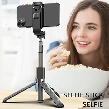 Wireless Bluetooth Selfie Stick Telescopic cu Trepied Pliabil Bluetooth 4.0 Suport pentru iPhone An-droid Telefoane mobile Camera