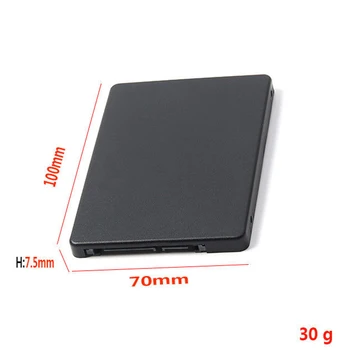 Mini Pcie mSATA SSD de 2.5 inch, SATA3 Adaptor de Card cu Cazul 7 mm Grosime negru