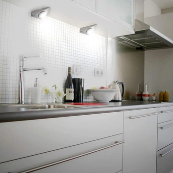 1 buc Bucătărie Cadrul Cabinetului de Iluminare Triunghi de Lumină Led din Otel Inoxidabil Downlight Alb Cald