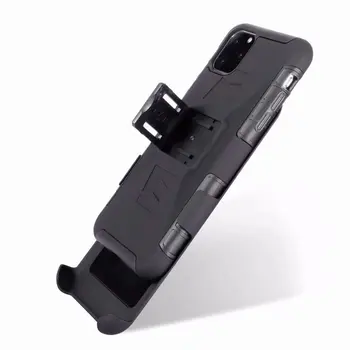 Pentru Iphone 11 Pro Max Multifuncțional Armură Neagră rezistent la Șocuri Caz Acoperire cu Agățat Centura Front Cover pentru Iphone 11 Pro Max