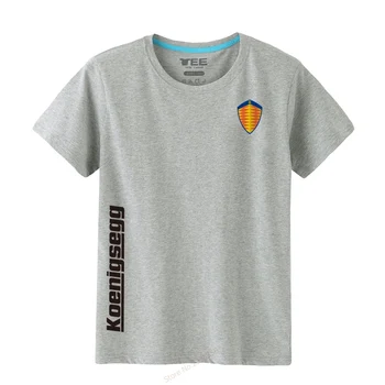 Noi Vara SOLID de Culoare Koenigsegg T-shirt om guler rotund tricou maneca scurta barbati moda tricou mâneci scurte