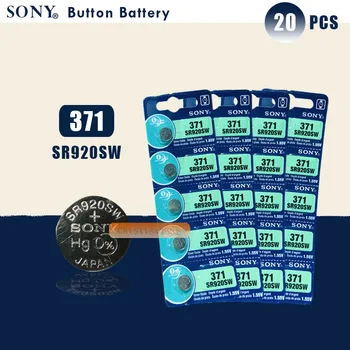 20pc Sony Original 371 SR920SW 920 DE 1.55 V Baterie de Ceas SR920SW 371 Butonul Monedă de Celule FABRICATE IN JAPONIA