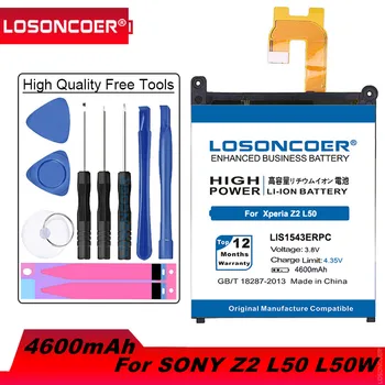 LOSONCOER 4600mAh LIS1543ERPC Telefon Mobil Baterie Pentru Sony Xperia Z2 L50T D6502 D6503 L50 L50W L50U Sirius AȘA-03 Baterie