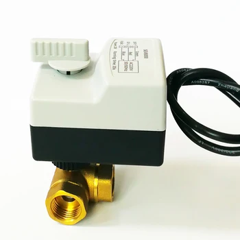 DN15 3 modul Electric de apa motorizate valve cu comanda manuala, 220V electric supapa de control 1/2