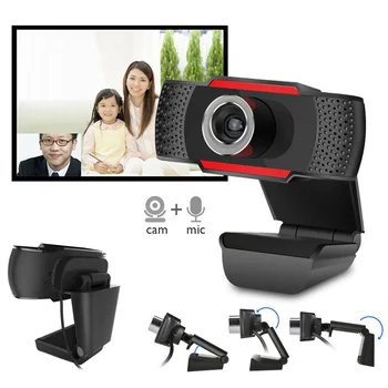 480/720/1080P USB 2.0 Webcam Video Camera Web cu Microfon pentru Windows 2000/XP/7/8/10/Vista (32-bit) pentru Android TV Accesoriu