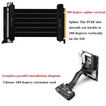 HLX-Link-ul de plăci Grafice Vertical Suport PCIe 3.0 x16 riser card PCIe 3.0 x16 slot pentru cablu de extensie pentru ATX de PC-Caz