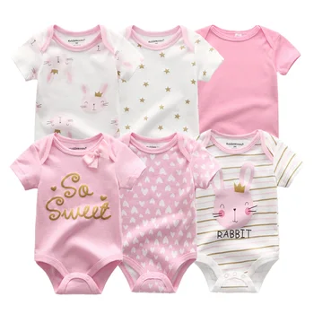 2019 mai Noi 6PCS/lot Copil Haine Băiat Copil Unicorn Îmbrăcăminte Roupa de bebe Fetita Haine Body Nou-nascut din Bumbac 0-12M Vara