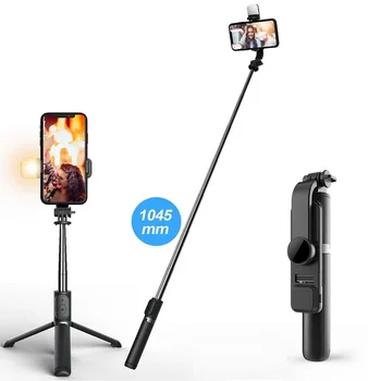 FGCLSY Bluetooth selfie stick cu LED-uri lumina de umplere mini trepied, monopod extensibil Pentru Android IOS