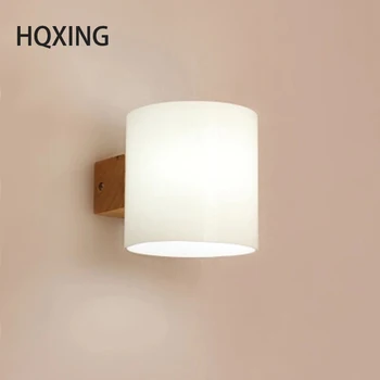 HQXING 2 buc/lot Modern din lemn Lampă de Perete Lumini Pentru Dormitor/baie de Iluminat Acasă Tranșee de Perete din lemn masiv de perete de lumină
