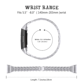 Moda clasic de lux brățară brățară Pentru Fitbit Charge 4 frontieră/stil clasic, curea pentru Fitbit Charge 4 ceas inteligent bratara