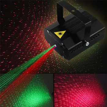 LED Lumini Laser Laser Proiector Etapă Lampa Proiector de Sunet Lumini Activate cu Telecomanda pentru DJ Disco Petrecere Acasă Scena de Spectacol