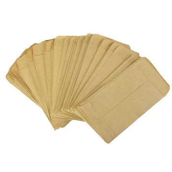 100 buc/pachet Mic de Hârtie Kraft Cadou Bomboane Geanta Vintage Nunta de Hârtie Maro 6*10 cm